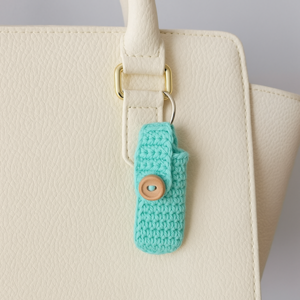 Crochet Lip Balm Holder on Handbag Strap – Keyring Attachment