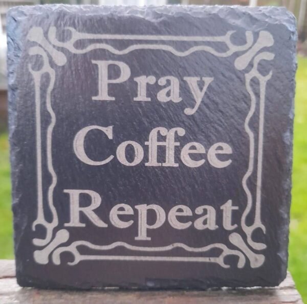 Slate Drinks Coaster with Inspirational Message