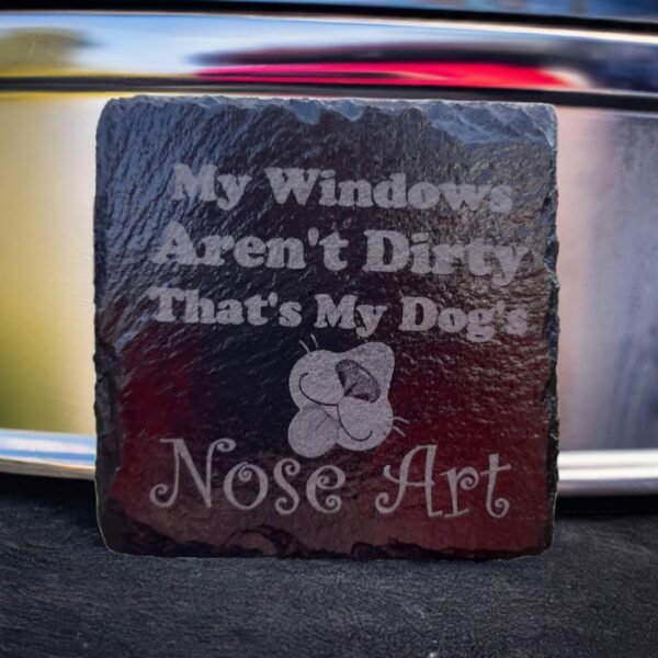 Dog Nose Art Slate Drinks Coaster