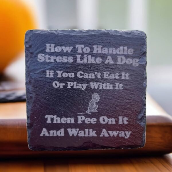 Rules of Dog Slate Coaster