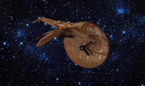 Star Wars Rebel X-Wing and DeathStar Battery Operated Clock