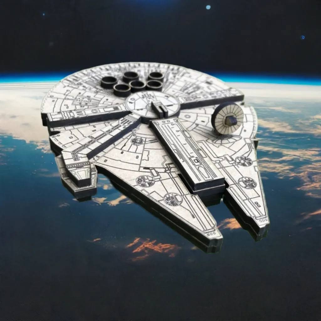 Minature Millenium Falcon Wooden Model