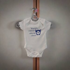 "World's Cutest Alarm Clock" Baby Vest – The Perfect Wake-Up Call!