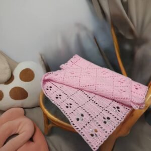 Pink 'Call The Midwife' Crocheted Baby Blanket