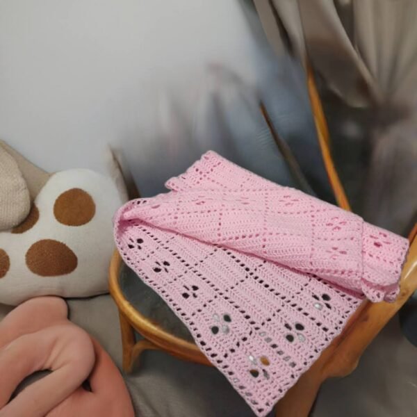 Pink 'Call The Midwife' Crocheted Baby Blanket