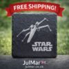 Star Wars X-Wing slate drinks coaster with free shipping banner