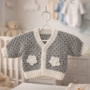 grey-and-white-hand-crocheted-baby-cardigan-nursery-setting.jpg