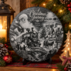 Engraved Slate Plaque with Christmassy Scene